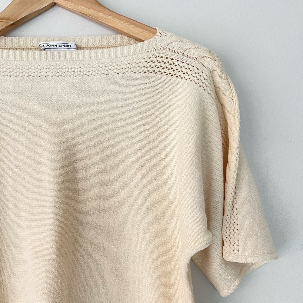 St. John Sport Wool Boat neck Blouse Sweater - Picture 3 of 11